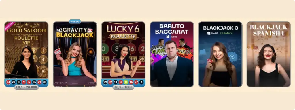 Juegos en Línea en Vegasino Casino