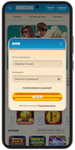 Vegasino login