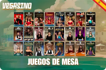 Juegos de mesa en el Vegasino Casino