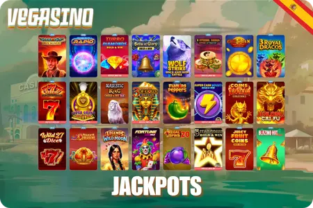 Juegos con bote progresivo en el Vegasino Casino