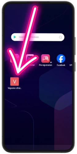 Acceso directo de Vegasino visible en la pantalla de inicio de Android